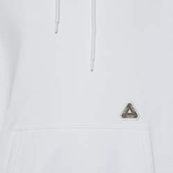 Palace White Cotton Knit Sofar Hood Sweatshirt L