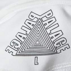 Palace White Cotton Knit Sofar Hood Sweatshirt L