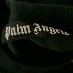 Pre Owned Palm Angels Black Buring Monogram Print Jersey T-Shirt S