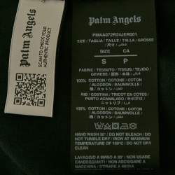 Pre Owned Palm Angels Black Buring Monogram Print Jersey T-Shirt S