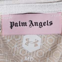 Pre Owned Palm Angels X Under Armour White Logo Print Jersey T-Shirt M