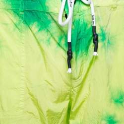 Pre Owned Palm Angels Fluorescent Tie Dye Nylon Cargo Pants L