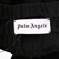 Palm Angels Black Synthetic Flames Track Pants M