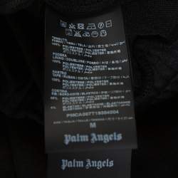 Palm Angels Black Synthetic Flames Track Pants M