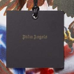 Palm Angels Multicolor Eagle Print Nylon Zip Front Bomber Jacket XL