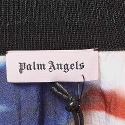 Palm Angels Multicolor Eagle Print Nylon Zip Front Bomber Jacket XL