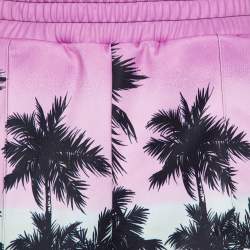 Palm Angels Pink Sunset Print Jersey Track Shorts S