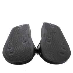 Palm Angels Black Rubber Logo Slides Size 42