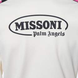 Palm Angels x Missoni Cream Zip Up Track Jacket S 