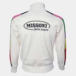 Palm Angels x Missoni Cream Zip Up Track Jacket S 