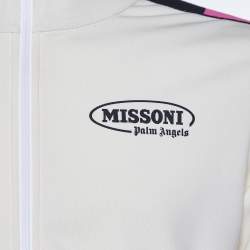 Palm Angels x Missoni Cream Zip Up Track Jacket S 