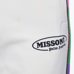 Palm Angels x Missoni Off-White Jersey Contrast Trim Sweatpants S