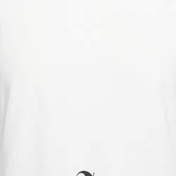 Palm Angels Black/White Cotton Thinking Skull Print Cotton T-Shirt S