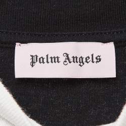 Palm Angels Black/White Cotton Thinking Skull Print Cotton T-Shirt S