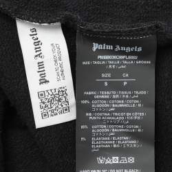 Palm Angels Black Cotton Knit Ultra Logo Over Hoodie S