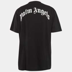 Pre Owned Palm Angels Black Teddy Print Cotton Crew Neck T-Shirt XL