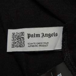 Pre Owned Palm Angels Black Teddy Print Cotton Crew Neck T-Shirt XL