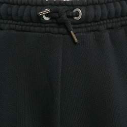 Palm Angels Black Gothic Logo Print Cotton Knit Sweatpants XS
