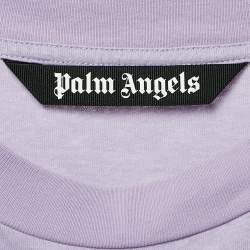 Pre Owned Palm Angels Light Purple Teddy Print Jersey T-Shirt L