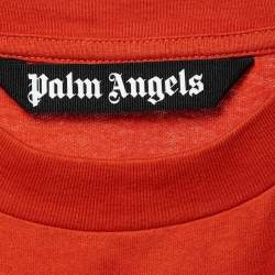Pre Owned Palm Angels Orange Bear Print Cotton Jersey Crew Neck T-Shirt S