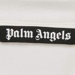 Pre Owned Palm Angels White Heart Spray Paint Logo Print Jersey T-Shirt XL