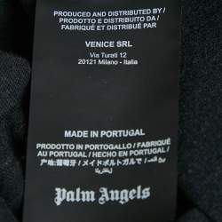 Palm Angels Black Heart Spray Paint Logo Print Jersey T-Shirt XL