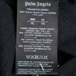 Palm Angels Black Heart Spray Paint Logo Print Jersey T-Shirt XL