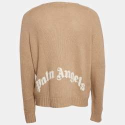 Palm Angels Dark Beige Wool Jumper M