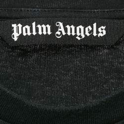 Palm Angels Black Cotton Crew Neck T-Shirt M