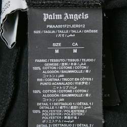 Palm Angels Black Cotton Crew Neck T-Shirt M