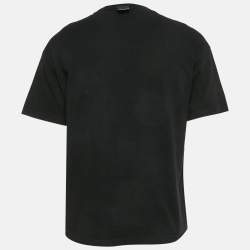 Palm Angels Black Cotton Crew Neck T-Shirt M