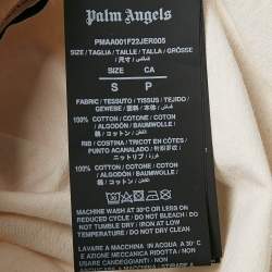 Palm Angels Cream Bear Print Cotton Oversized T-Shirt S
