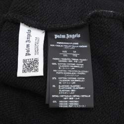 Pre Owned Palm Angels Black Cotton Knit Hoodie XXL