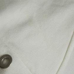 Pre Owned Palm Angels White Cotton Knit Logo Applique Detail Hoodie XL