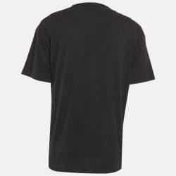 Pre Owned Palm Angels Black Spray Painted Logo Jersey T-Shirt L