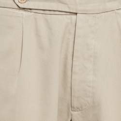 Palm Angels Cream Gabardine Side Stripe Trousers XXL