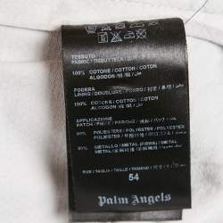 Palm Angels Blue Gold Side Stripe Gabardine Trousers XXL