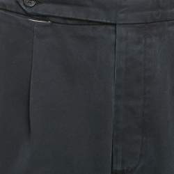 Palm Angels Blue Gold Side Stripe Gabardine Trousers XXL