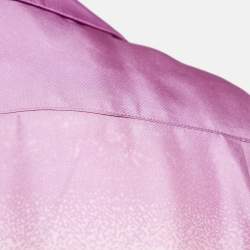 Palm Angels Pink Printed Silk Button Front Shirt XS 