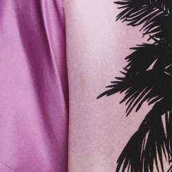 Palm Angels Pink Printed Silk Button Front Shirt XS 