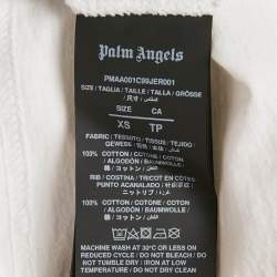 Palm Angels White Teddy Print Jersey Crewneck T-Shirt XS