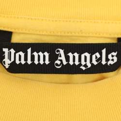Palm Angels Yellow Teddy Print Cotton Crewneck T-Shirt S
