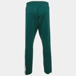 Palm Angels Green Jersey Side Stripe Detail Track Pants L