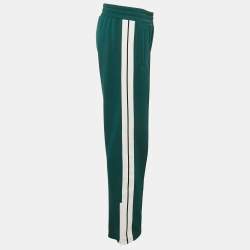 Palm Angels Green Jersey Side Stripe Detail Track Pants L