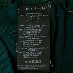 Palm Angels Green Jersey Side Stripe Detail Track Pants L