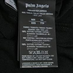 Palm Angels Black Sprayed Logo Jersey T-Shirt XXS