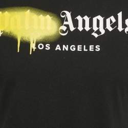 Palm Angels Black Sprayed Logo Jersey T-Shirt XXS