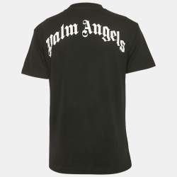 Palm Angels Black Shark Print Jersey T-Shirt M