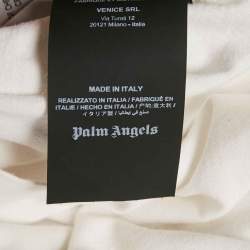 Pre Owned Palm Angels White Teddy Print Jersey Crewneck T-Shirt M