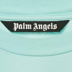 Pre Owned Palm Angels Gnawed Blue Shark Print Cotton T-Shirt XL